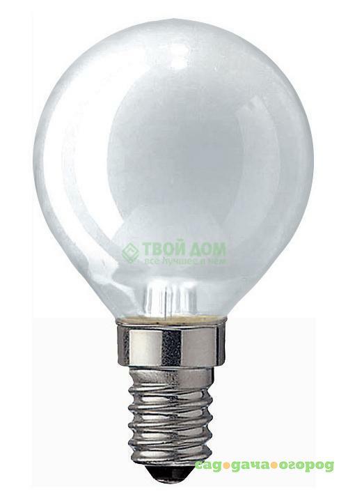 Фото Лампочка PHILIPS LAMPS Krypton 60W E27 230V P45 WH 1CT