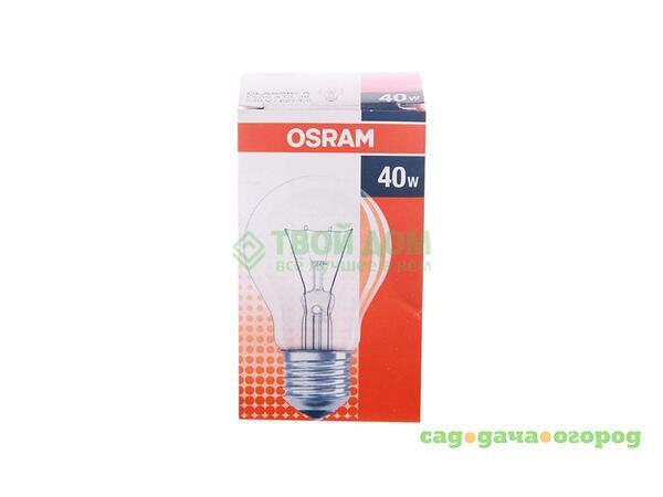 Фото Osram Лампа накал. шар 40w. e27. прозрач