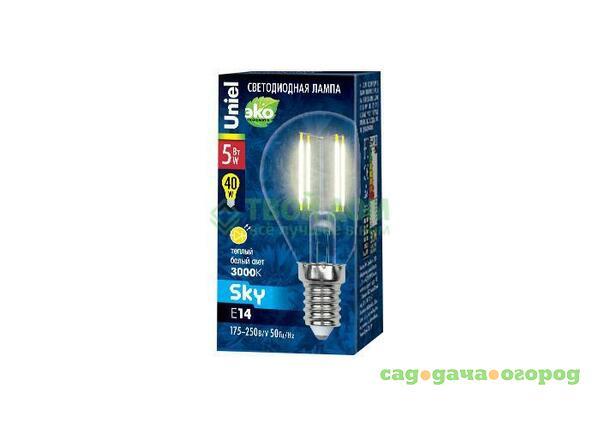 Фото Лампочка Uniel LED-G45-5W/WW/E14/CL PLS02WH