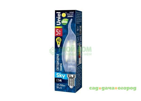 Фото Лампочка Uniel LED-CW35-5W/WW/E14/FR PLS02WH