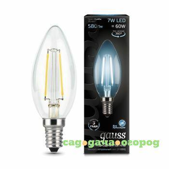 Фото Лампа gauss filament candle e14 7w 4100к Gauss 103801207