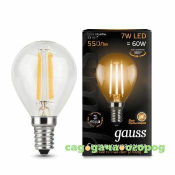 Фото Лампа gauss filament globe e14 7w 2700k Gauss 105801107