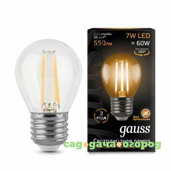 Фото Лампа gauss filament globe e27 7w 2700k Gauss 105802107