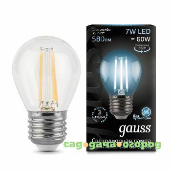 Фото Лампа gauss filament globe e27 7w 4100k Gauss 105802207