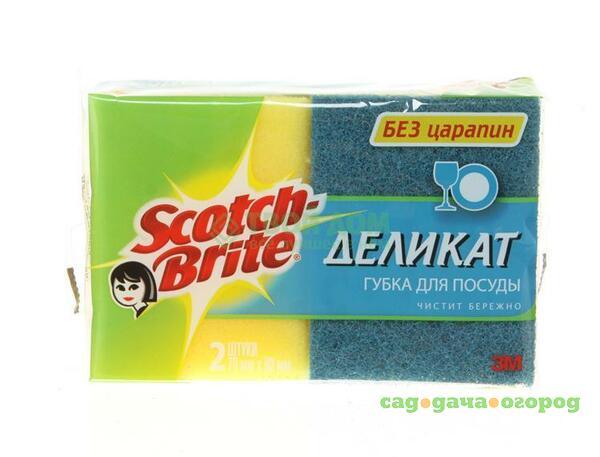 Фото Губка для посуды 3M Scotch-Brite Деликат 2 шт