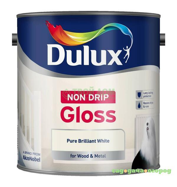 Фото Краска Dulux Non-drip-gloss белая глян 25л