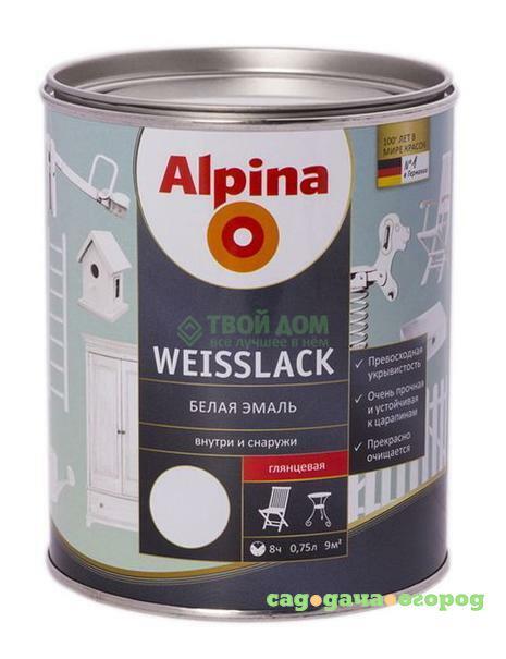 Фото Краска Alpina Buntlack gl weiss ru 713ml (537711)