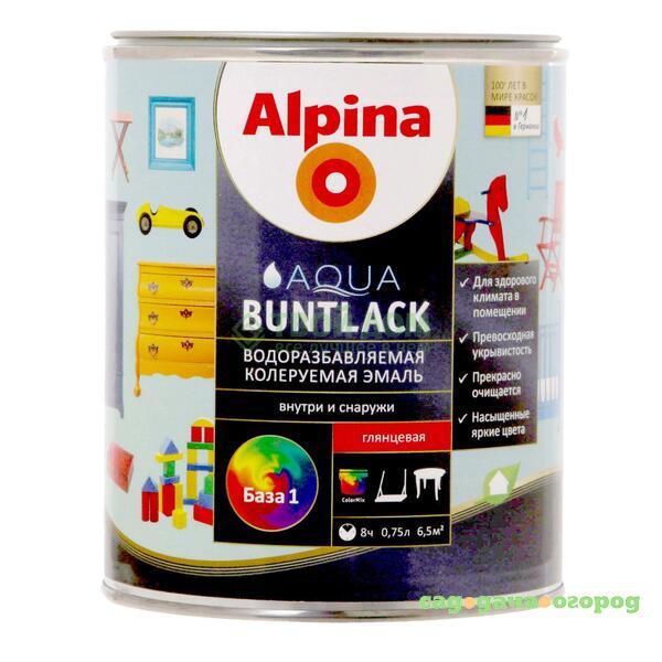 Фото Эмаль Alpina Эмаль aqua buntlack gl b1 750ml