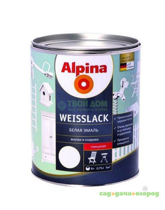 Фото Эмаль Alpina Weisslack sm 750 ml (537741)