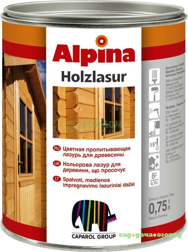 Фото Лазурь Alpina F/Holz Teak 0,75л