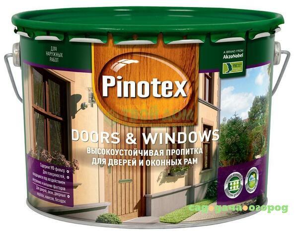 Фото Антисептик Pinotex Doors and Window Бесцветный 2,7л