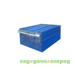 Фото Пластиковый короб стелла с-501-а синий/прозрачный (212х328х126)