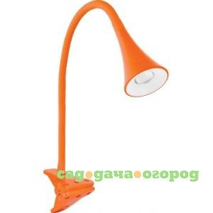 Фото Настольный светильник на прищепке camelion kd-812 c11 оранжевый, led, 3.2вт, 230в, 4000к, 270лм 12842