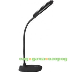 Фото Настольный светильник camelion kd-800 c02 чёрный, led, 7вт, 230в, сенсорное включение, 3 уровня яркости, 4000к 12517