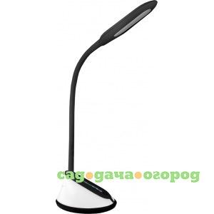 Фото Настольный светильник camelion kd-799 c02 чёрный, led, 7вт, 230в, сенсорное включение, 3 уровня яркости, rgb-подсветка 12515