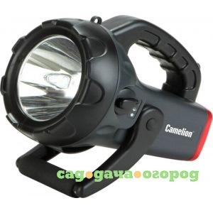 Фото Аккумуляторный фонарь camelion 2931r2 220в/12в, карбон, 10w cree led, 4в 4ач, пластик, коробка 11459