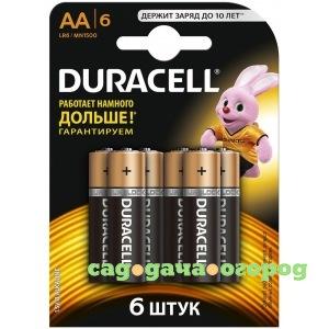 Фото Элемент питания duracell lr6-6bl basic 6шт б0014859