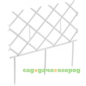 Фото Декоративный забор комплект-агро палисад 19х300см, белый ka1193w