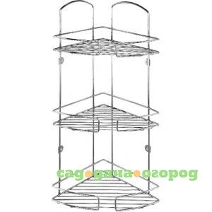 Фото Трехъярусная угловая полка, стальная проволока milardo 11 mi 111wc30m44