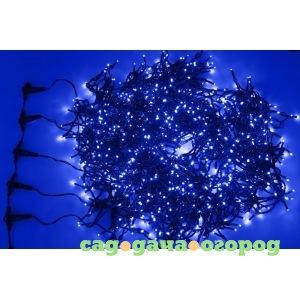 Фото Гирлянда neon-night клип лайт 24в, 5 нитей по 20 м, flashing, 665 led 535 синие + 130 flashing белые 323-603