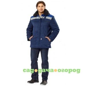 Фото Утепленная куртка авангард-спецодежда бригада темно-синий/васильковый, р.112-116, рост 182-188 13607