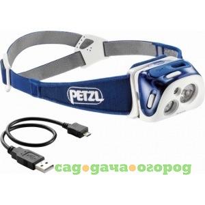 Фото Светодиодный налобный фонарь petzl reactik синий, 200 лм, аккумулятор e92 hmi