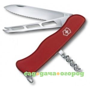 Фото Швейцарский нож victorinox cheese knife 0.8833.w 111 мм, 6 функций, красный