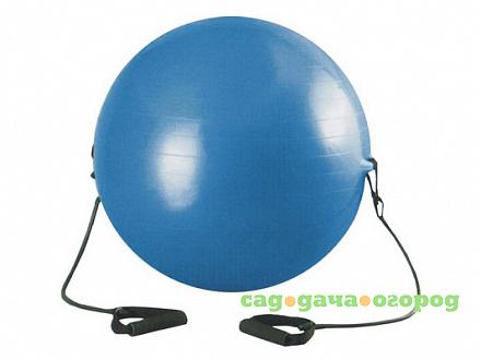Фото Мяч гимнастический с эспандером 65см Libera