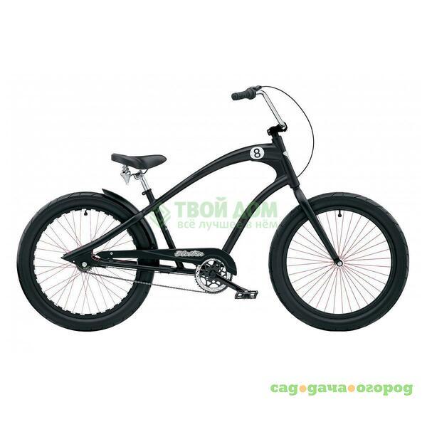 Фото Велосипед Electra Bicycle Cruiser Straight 8 3i Black Satin (268212)