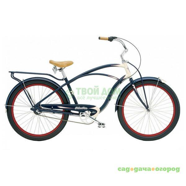 Фото Велосипед Electra Bicycle Cruiser Super Deluxe 3i Navy-Cream