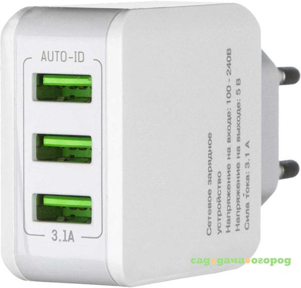 Фото Сетевое зарядное устройство Red Line Superior Y3 3,1A Fast Charger White