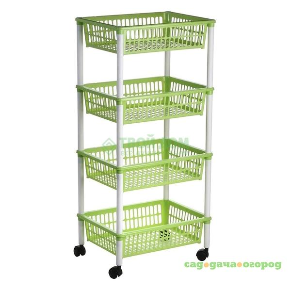 Фото Тележка сервировочная Tontarelli Trolley 4 Tier Green (8071268805)