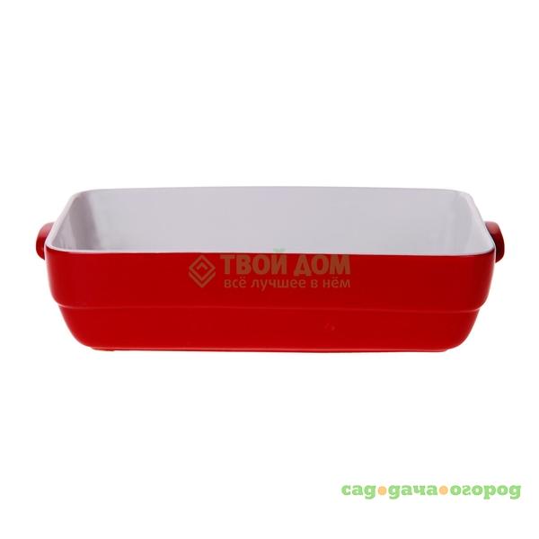 Фото Форма для запекания Pyrex Wave Ceramic red Прямоугольная 25х18 см (C307B05/5044)