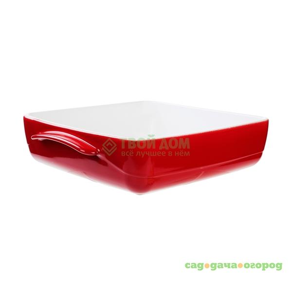 Фото Форма для запекания Pyrex Форма квадратная 22x22cm-2.7l wave red (C311B05/5044)