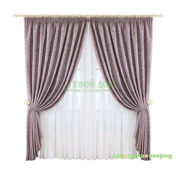 Фото Шторы Togas Аладора Purple 250Х275 cм 500Х275 см