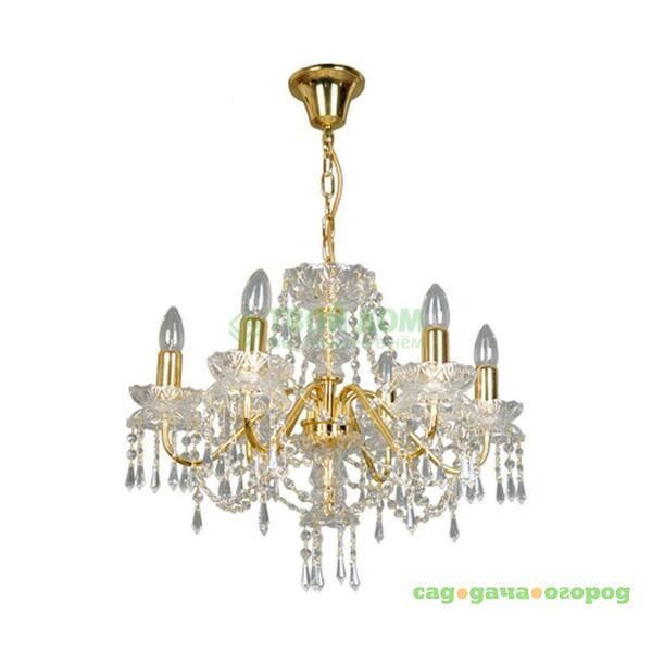 Фото Люстра подвесная La Lampada Lam L 1063/5 Wb Ivory+Crystal