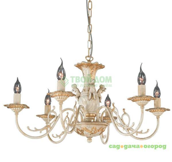 Фото Люстра подвесная La Lampada Lam L 1202/6 Bronz Craquelet