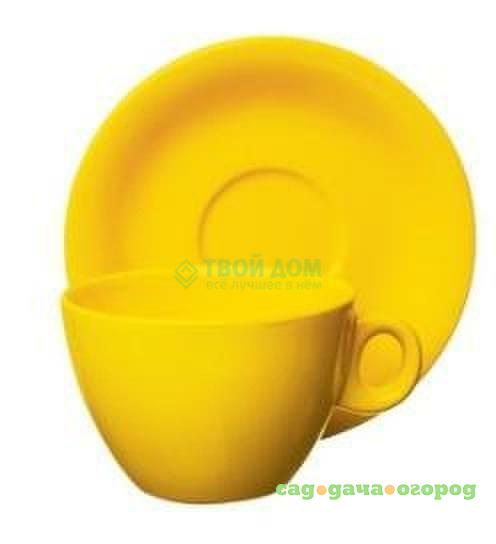Фото Набор чайный Excelsa Чашка с блюдцем желтая