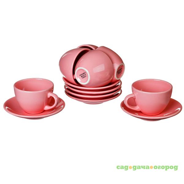Фото Набор чайный 12 предметов Keramika kera pink TC048012F