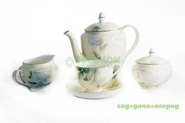 Фото Набор чайный Bristol "Белые розы" 15 предметов на 6 персон (BS11832-R-CTSAL)