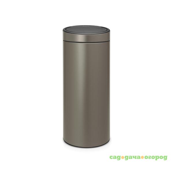 Фото Бак мусорный 30л платиновый Brabantia touch bin 115363