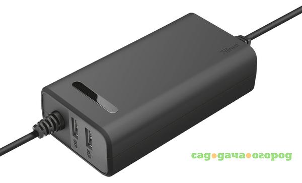 Фото Зарядное устройство Trust 70 Вт Duo Laptop Charger with 2 USB ports 20877