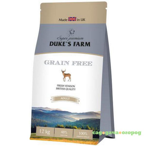 Фото Корм для собак Duke's Farm Беззерновой, оленина 12 кг