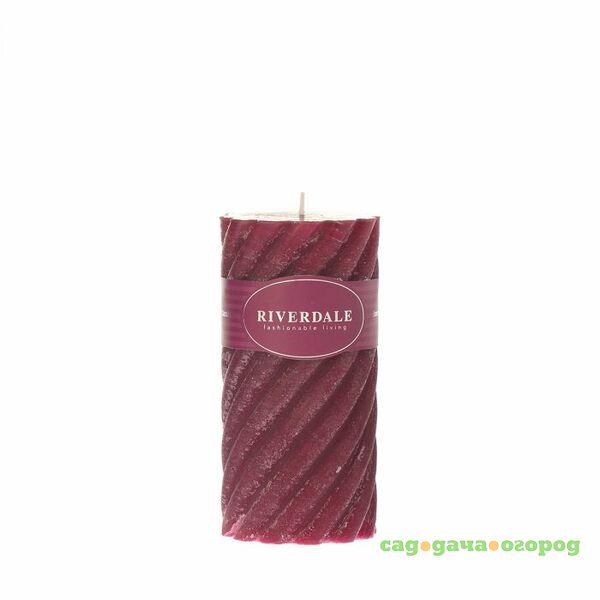 Фото Свеча swirl burgundy 7.5х15см Riverdale