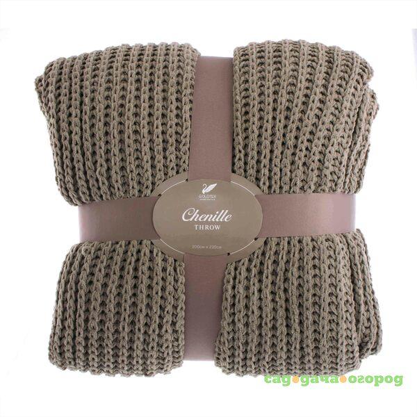 Фото Плед покрывало 200х220 кофе Goldtex chenille СН05