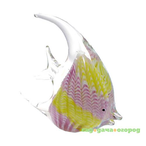 Фото Фигурка желто-сиреневая скалярия 22х20см Top art studio Zb2175-ta