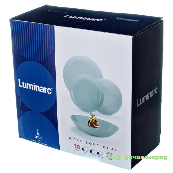 Фото Набор обеденный  Luminarc  Arty Soft Blue 18 предметов 6 персон