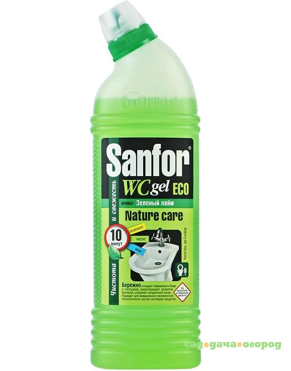 Фото Гель чистящий Sanfor WC Gel Eco для биде и писсуаров Зеленый Лайм 750 г