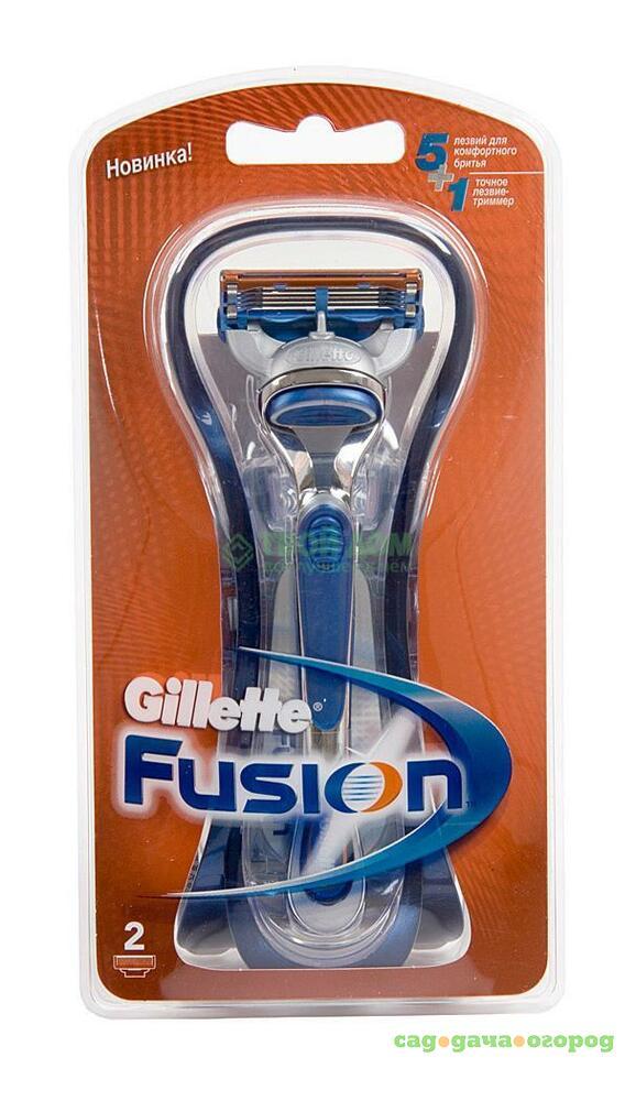 Фото Станок для бритья Gillette Fusion + кассеты 2шт.
