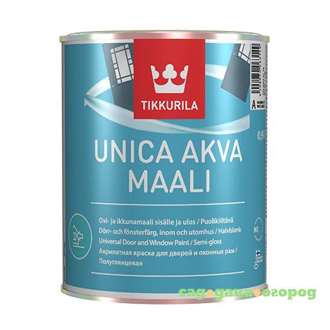 Фото Краска для окон и дверей полуглянцевая Tikkurila unica akva с 0.9 л